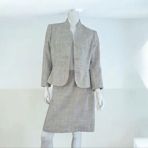 Jocardi vintage wool skirt & blazer tweed lady jacket & midi skirt Made Canada
